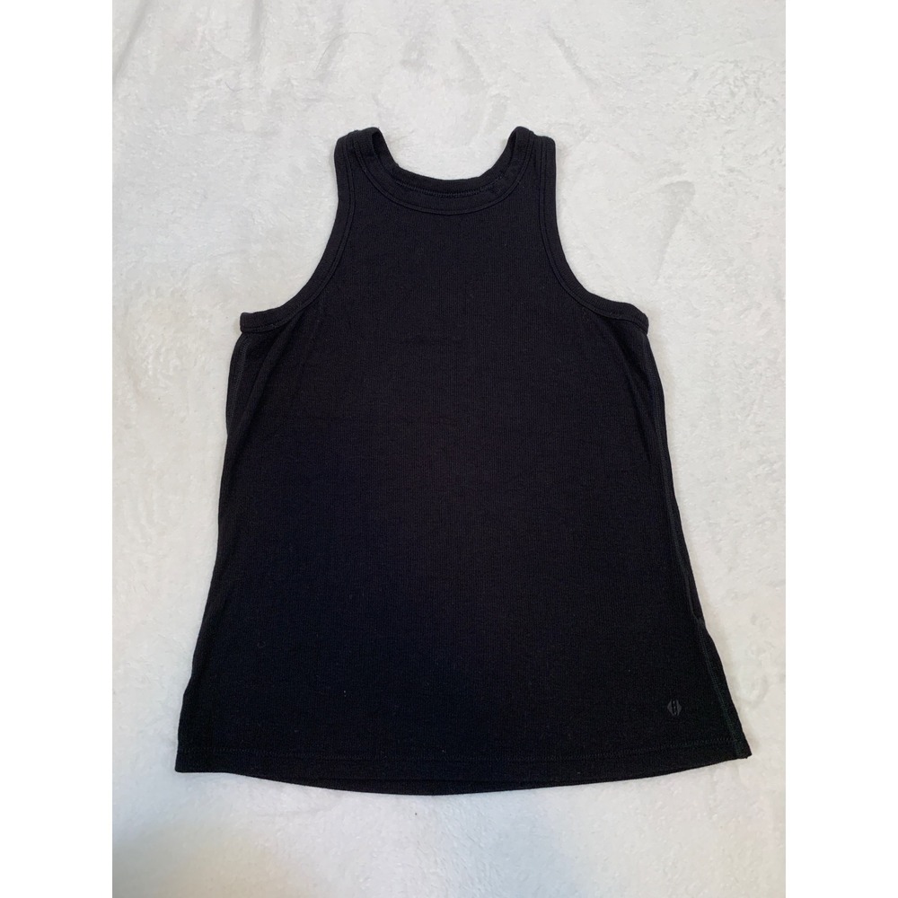 TAVI Perfect Fit Rib Tank Womens‎ XS Black High Neck Ribbed Activewear Top